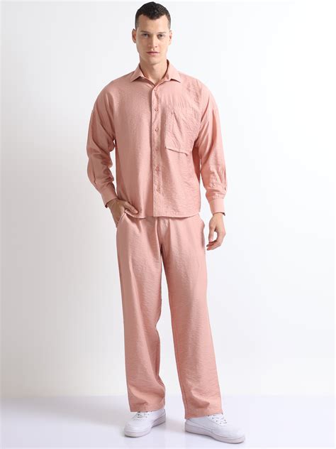 Buy Peach Stylish Men's Co-Ord Set -North Republic 
