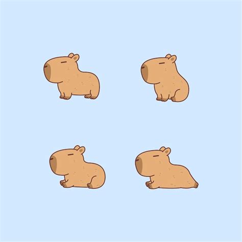 Premium Vector | Cute capybara cartoon vector illustration