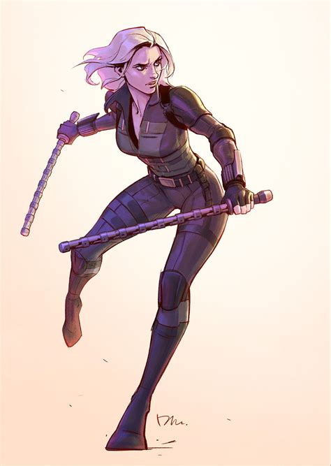 Black widow fan art mina lee – Artofit