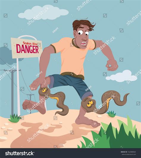 Snakes Can Bite You Vector Cartoon Stock Vector (Royalty Free) 162088064