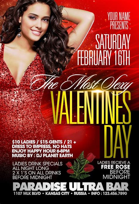 valentines day sexy day clubpsd