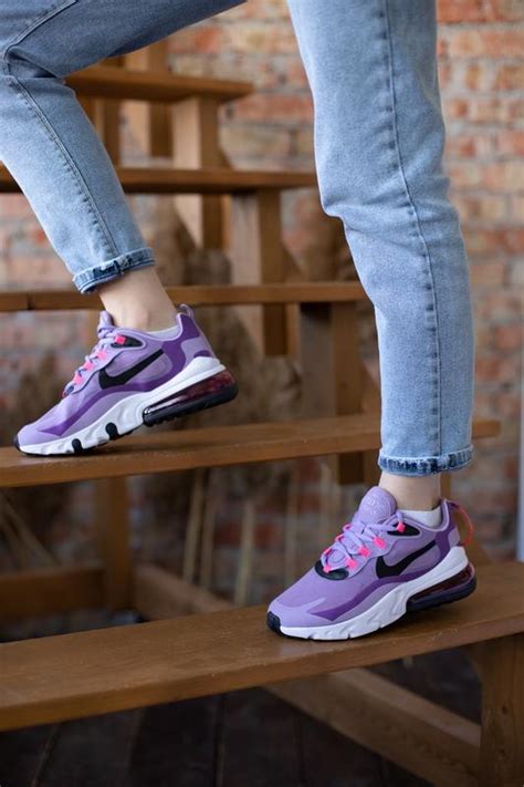 Кроссовки женские nike air max 270 react, фиолетовые (найк аир макс ...