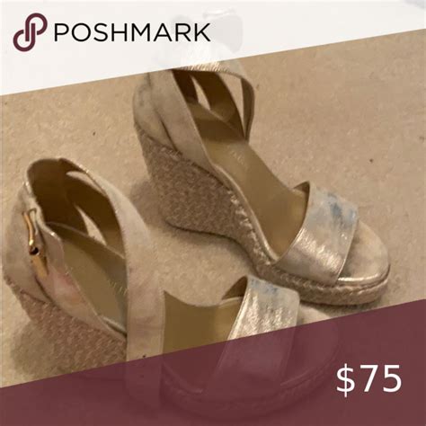 Stuart Weitzman Gold Wedge Heels