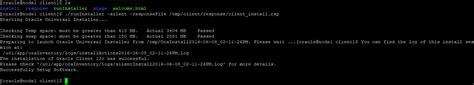 Oracle client silent install