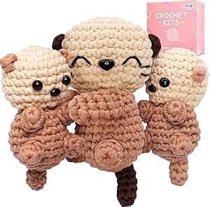 Amazon.com: Mewaii Crochet Kit for Beginners Level 1 with 40% Extra Eco ...