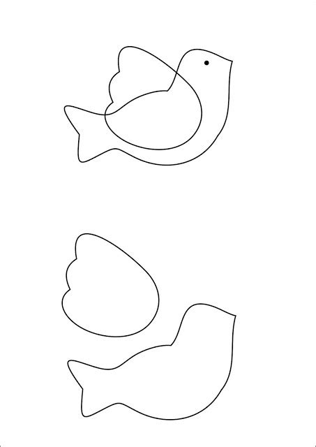 Molde De Pomba Grande Para Imprimir - Moldes de pombas brancas para imprimir! - Feltro Fácil Moldes