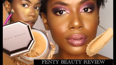 FULL FACE MAKEUP TUTORIAL USING FENTY BEAUTY PRO FILT'R SETTING POWDER ...