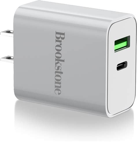 Amazon.com: Brookstone Dual Port Fast Charging Adapter with 1 USB Type