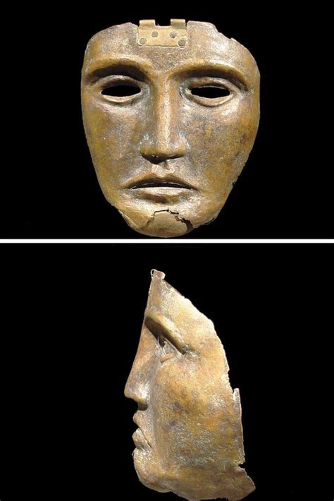 Roman mask, made of bronze, which was worn by cavalary-men during the ...
