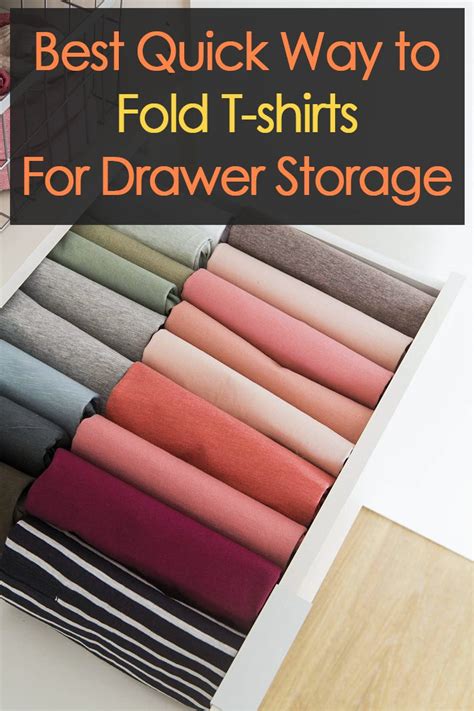 how to fold t shirts in drawer