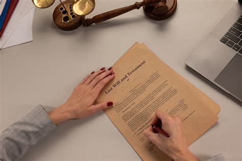 premium photo woman signing papers   office