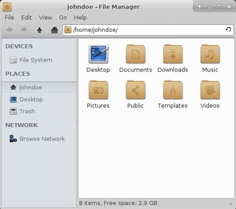 thunar xfces file manager linuxlinks