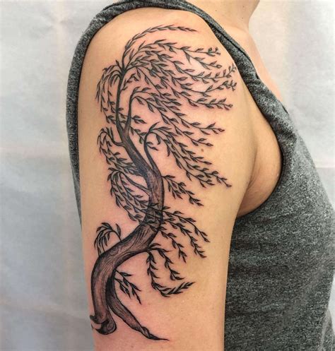 25+ Beautiful Weeping Willow Tattoo Designs and Ideas - Body Art Guru