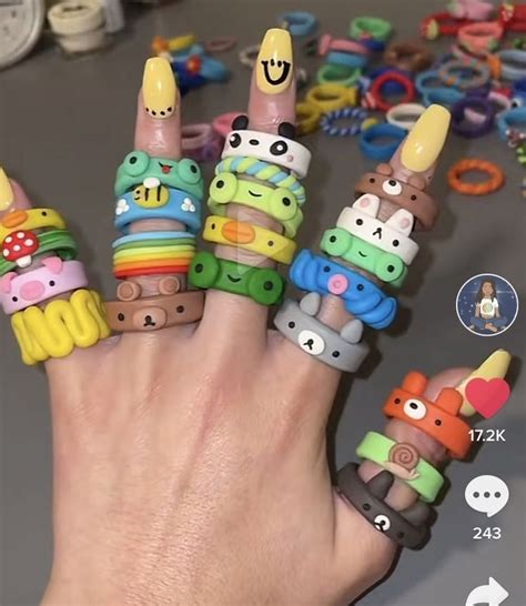 Колечки из глины | Diy clay rings, Polymer clay ring, Polymer clay ...