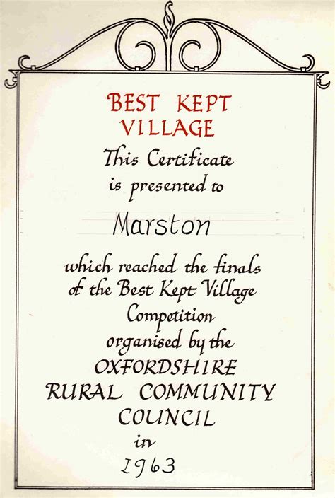 Best Kept Village - Old Marston Parish Council