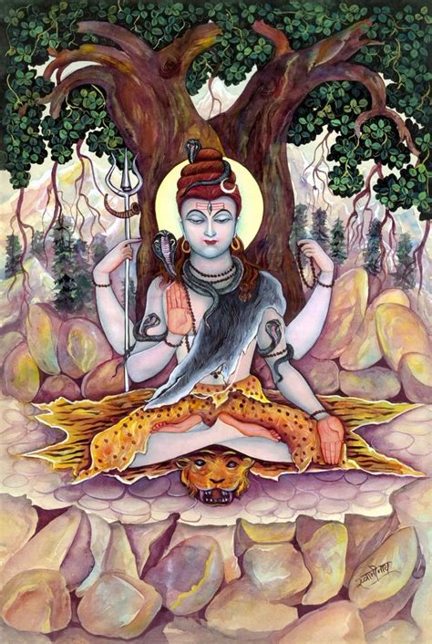mahavir bhagwan painting shiva ganga painting lord shiva traditional