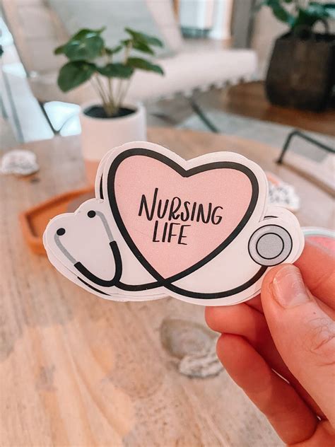 nursing life sticker nurse decal stethoscope sticker   decal