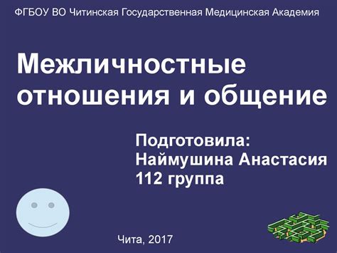 Межличностные отношения и общение - online presentation