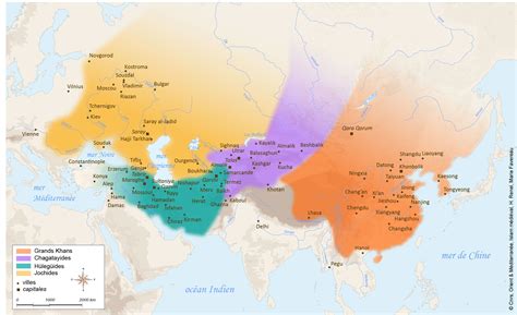 The Mongol Empire in1279 : The Four Major Ulus.