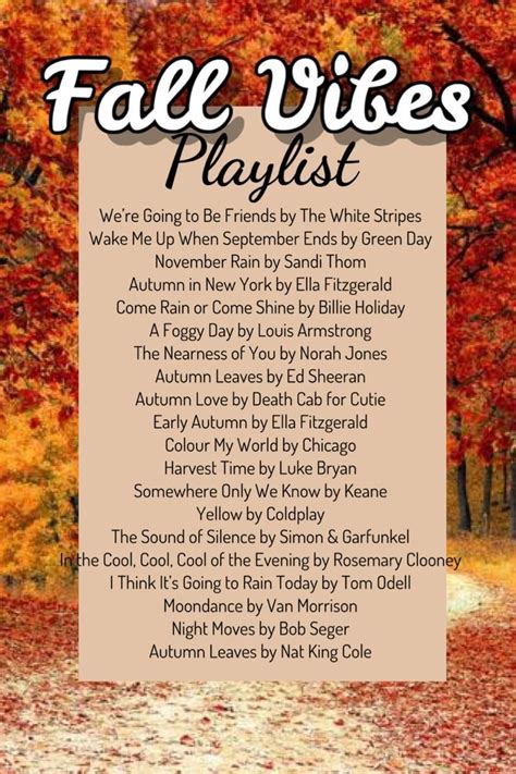 Playlist for autumn for 2019 – Artofit