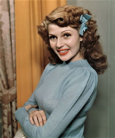 Download Rita Hayworth Sweet Blue Ribbon Wallpaper | Wallpapers.com
