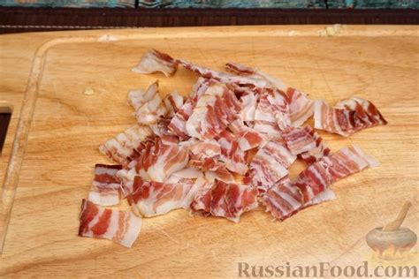 Рецепт: Макароны с грибами, беконом и сливками на RussianFood.com