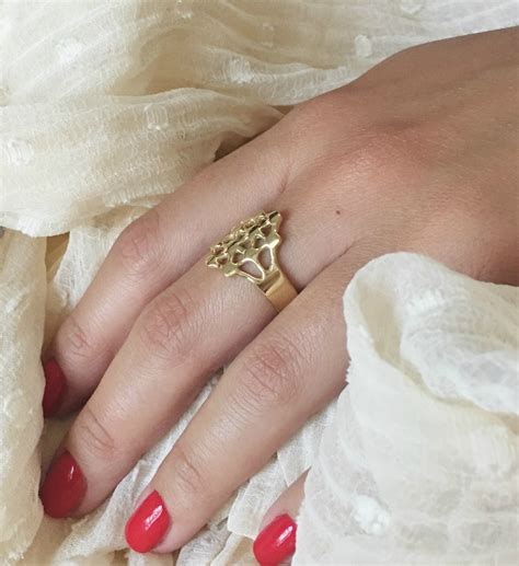 Gold Ring Women, Unique Gold Ring Women, Gold Filigree Ring, Women Gold ...