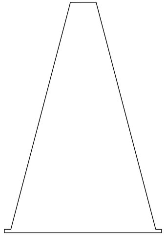 Shape of Traffic Cone | Free Printable Papercraft Templates