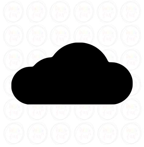 Cloud Silhouette Vector Image with SVG eps pdf png pdf | Etsy