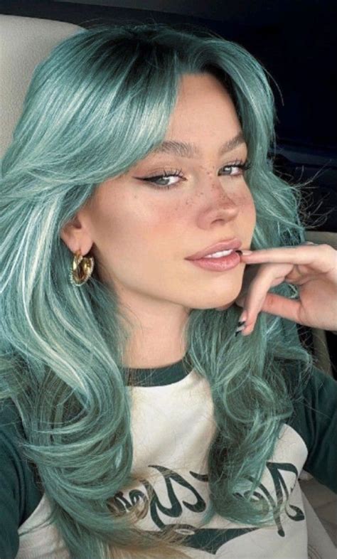 Teal Hair Color, Hair Color Streaks, Green Hair Colors, Pretty Hair ...