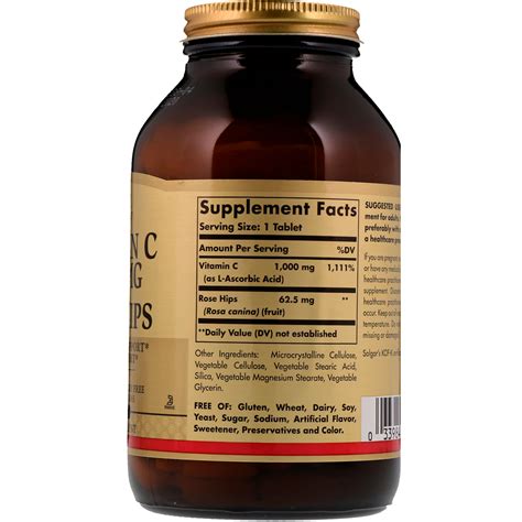 Solgar, Vitamin C with Rose Hips, 1,000 mg, 250 Tablets - iHerb