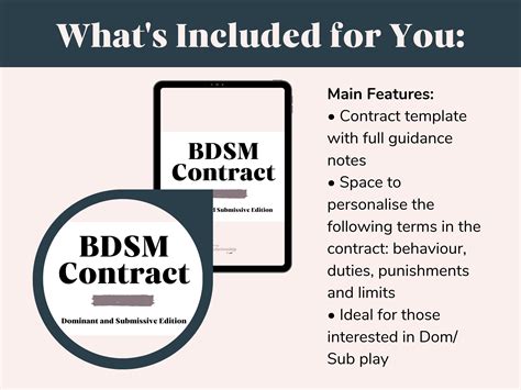 Bdsm Contract for Dom Sub Relationships: BDSM Workbook, BDSM Printables