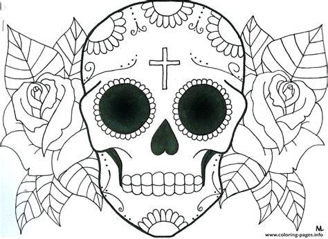 Girly Skull Coloring Pages at GetColorings.com | Free printable ...