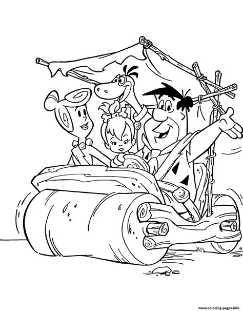 Cartoon Flintstones Sb3ac Coloring page Printable