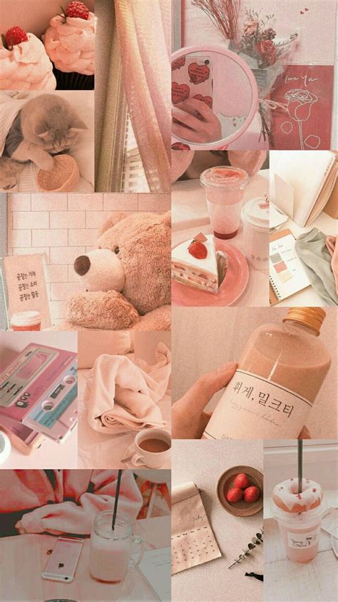 wallpaper estetik pink pink headphones pink wallpaper  wallpaper