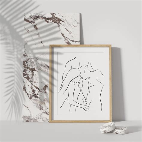 Erotic Line Art Print Threesome Line Drawing MMF Blowjob - Etsy