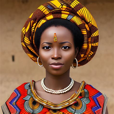 african woman in traditional fabric - Arthub.ai