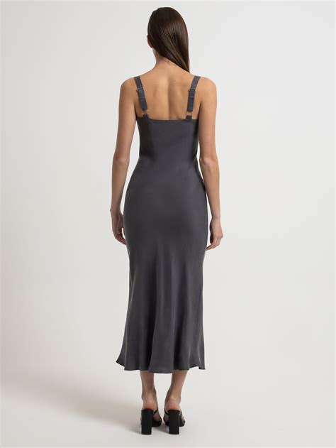 Nude Lucy Roni Cupro Slip Dress Slate | Glue Store