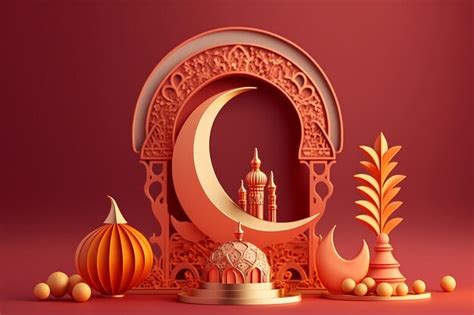 premium photo paper art   crescent moon   crescent moon