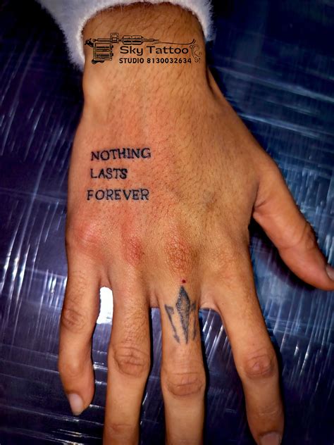 nothing lasts forever tattoo design in 2025 | Forever tattoo, Simple