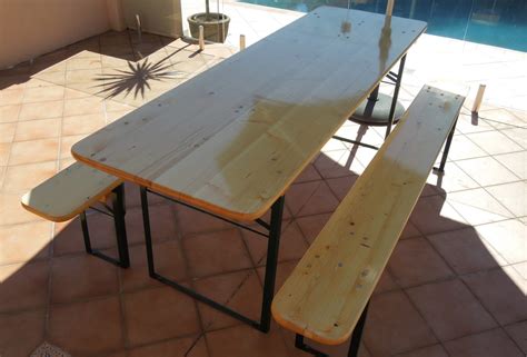 beer table set  cm length  cm table width black legs german