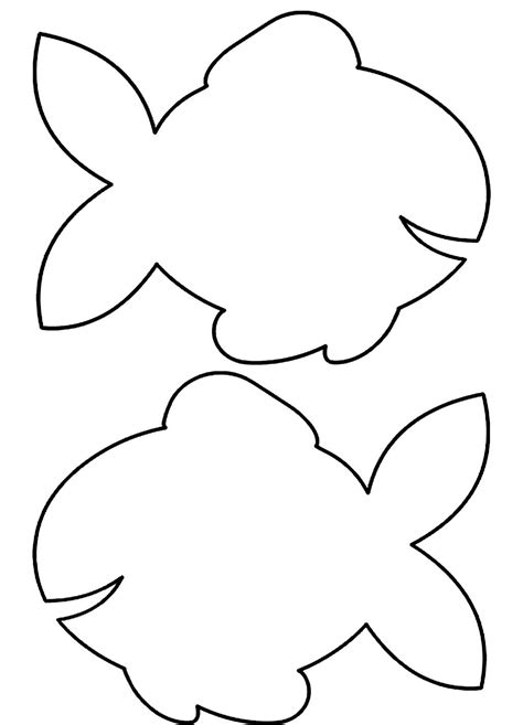 Molde De Peixe Para Colorir - Desenhos de Moldes de Peixes para Imprimir e Colorir
