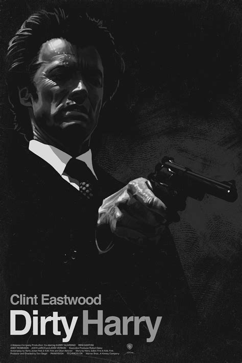 Dirty Harry B&W | Poster By Wyvman