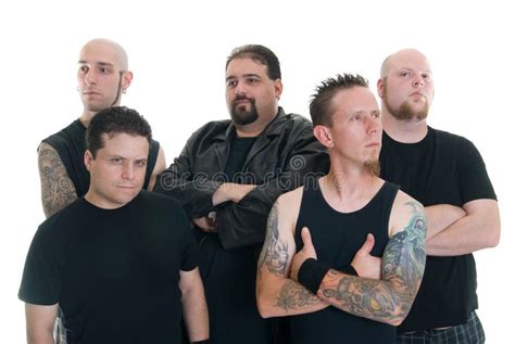 heavy metal band stock photo image  tough musicians