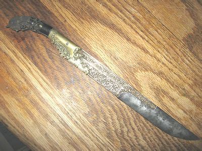 antique fancy brass clad knife nr antique price guide details page