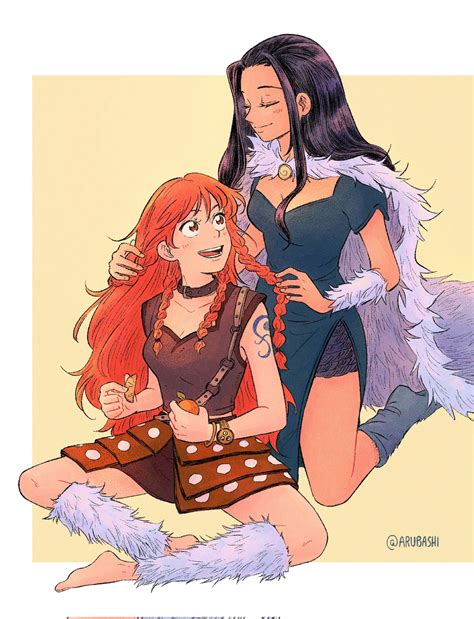 nami and nico robin (one piece) drawn by alba_(arubashi) | Danbooru