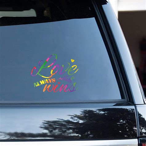 Amazon.com - Yelolyio 15 Inches Love Always Wins Sticker Gay Pride LGBT