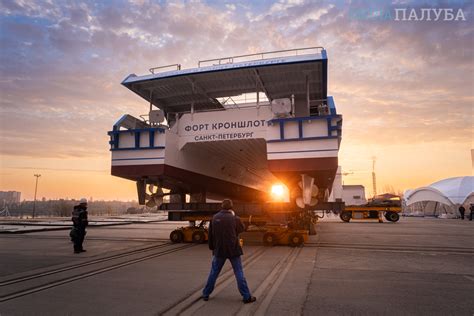 Как спускали на воду скоростной катамаран «Форт Кроншлот» — Медиапалуба