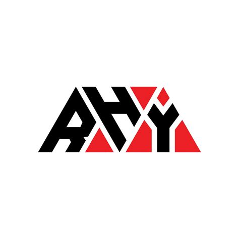 RHY triangle letter logo design with triangle shape. RHY triangle logo