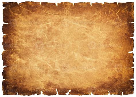 old parchment paper sheet vintage aged or texture isolated on white ...